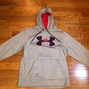 Gray Under Armour athletic Hoodie